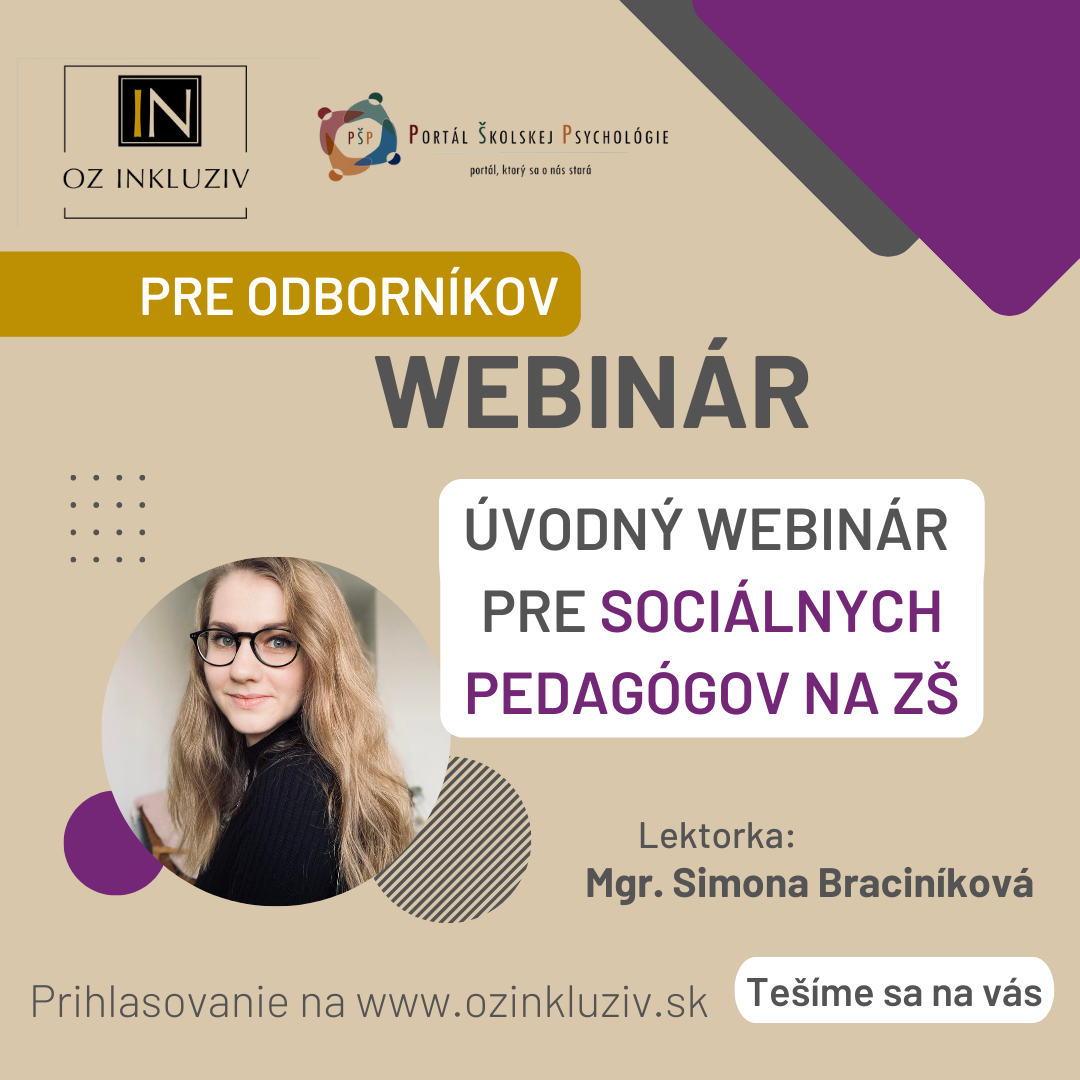 Úvodný webinár pre začínajúcich sociálnych pedagógov