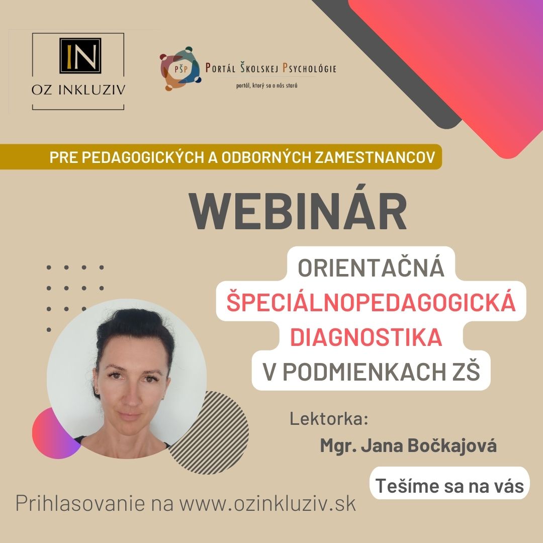 Orientačná špeciálnopedagogická diagnostika  v podmienkach ZŠ