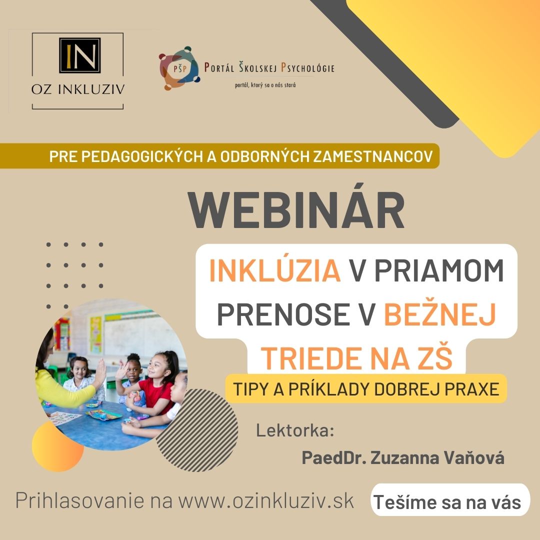 Inklúzia v priamom prenose v bežnej triede na ZŠ - tipy a príklady dobrej praxe