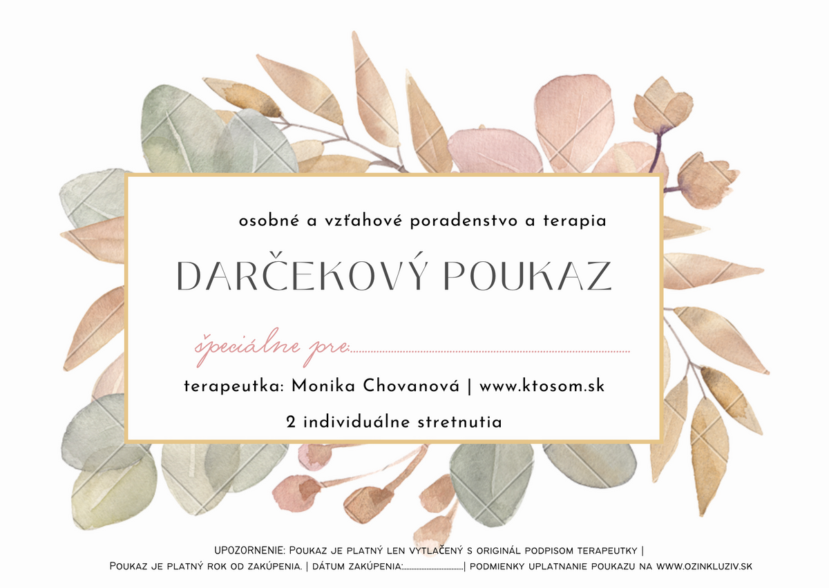 Osobné a vzťahové poradenstvo s Monikou