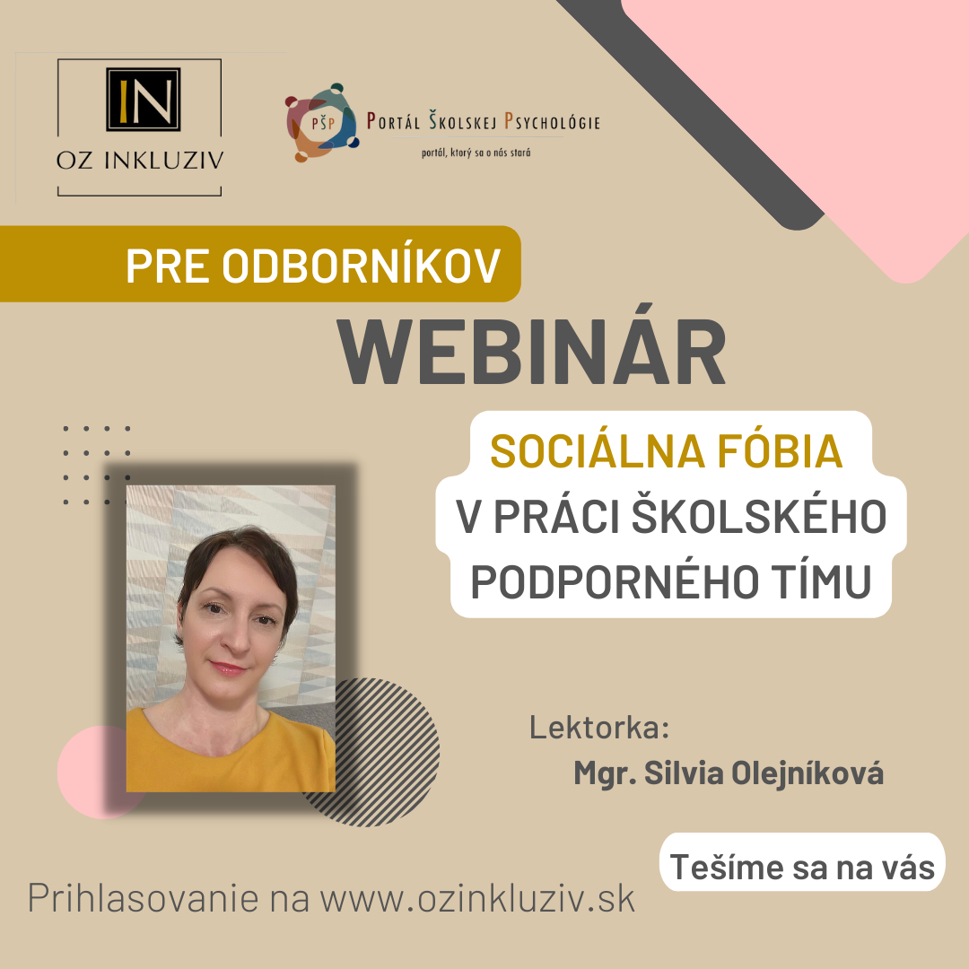 SOCIÁLNA FÓBIA v práci školského podporného tímu